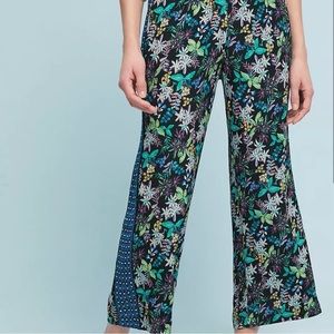 Anthropologie Floral Lounge Crop Pants